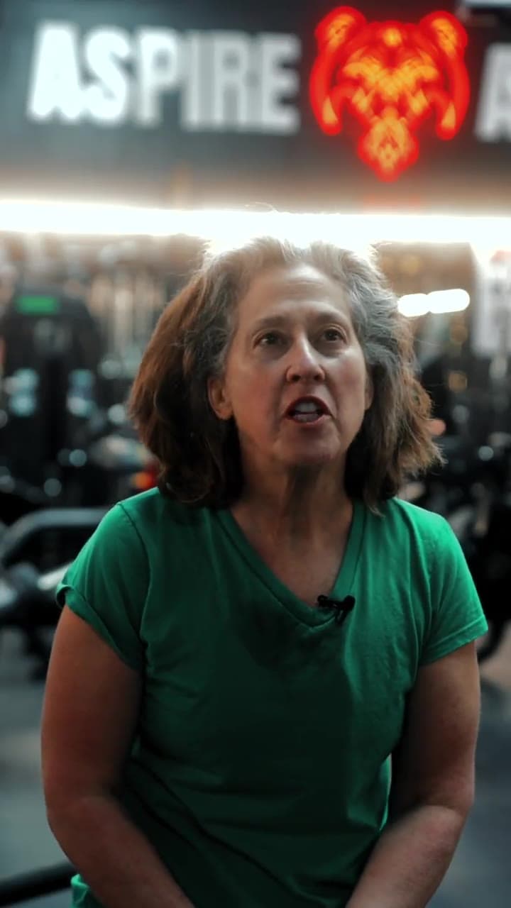 Anne Marie Gorman Doyle, Body fat 40% → 28% · rebuilt her strength
